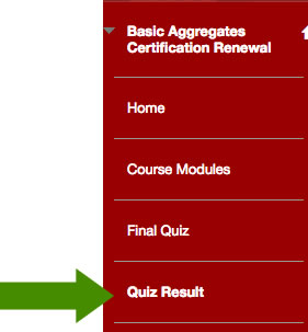 review quiz results